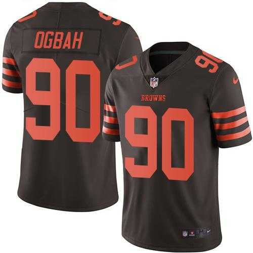 Nike Men & Women & Youth Browns 90 Emmanuel Ogbah Brown Color Rush Limited Jersey,We sell and wholesale Nike Men & Women & Youth Browns 90 Emmanuel Ogbah Brown Color Rush Limited Jersey on line form chian!